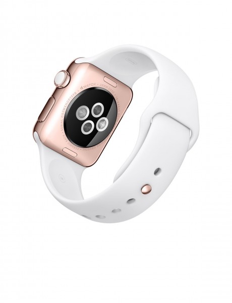 Apple Watch Edition (38 mm) 18 Ayar Roze Altın Kasa ve Beyaz Spor Kordon Akıllı Saat — ürün görseli 5