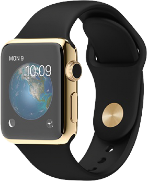 Apple Watch Edition (38 mm) 18 Ayar Sarı Altın Kasa ve Siyah Spor Kordon Akıllı Saat — ürün görseli 8