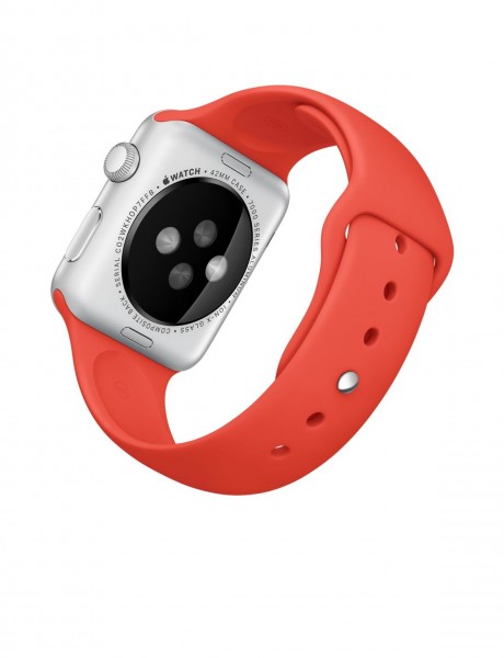Apple Watch Sport (42 mm) Gümüş Rengi Alüminyum Kasa ve Turuncu Spor Kordon Akıllı Saat — ürün görseli 5