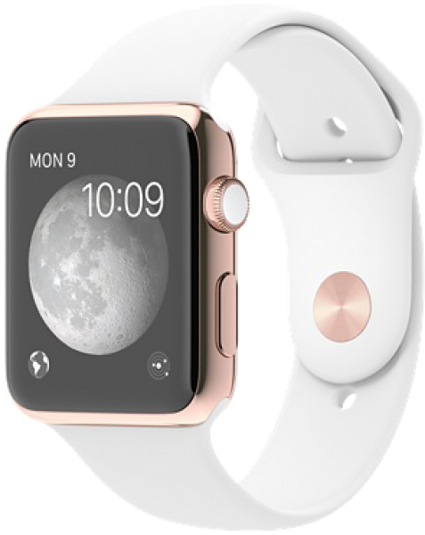 Apple Watch Edition (42 mm) 18 Ayar Roze Altın Kasa ve Beyaz Spor Kordon Akıllı Saat — ürün görseli 8