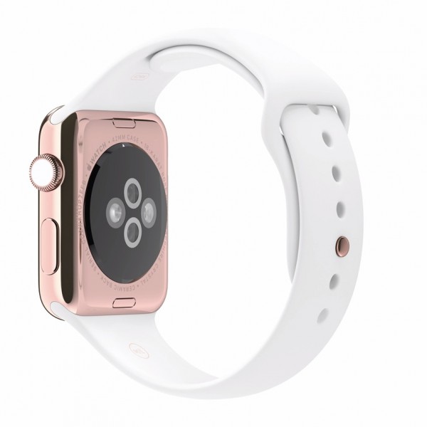 Apple Watch Edition (42 mm) 18 Ayar Roze Altın Kasa ve Beyaz Spor Kordon Akıllı Saat — ürün görseli 7