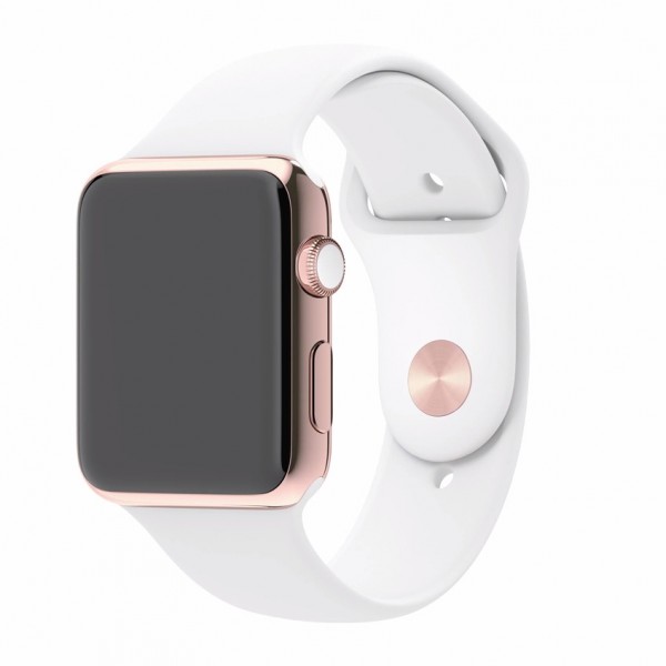 Apple Watch Edition (42 mm) 18 Ayar Roze Altın Kasa ve Beyaz Spor Kordon Akıllı Saat — ürün görseli 6