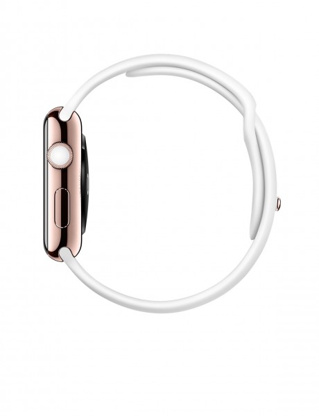 Apple Watch Edition (42 mm) 18 Ayar Roze Altın Kasa ve Beyaz Spor Kordon Akıllı Saat — ürün görseli 3