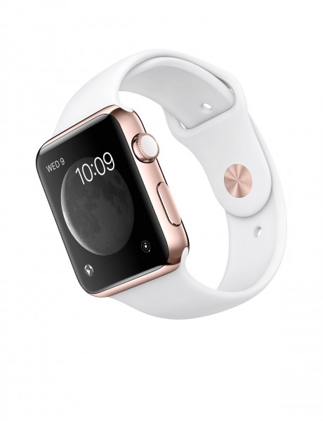 Apple Watch Edition (42 mm) 18 Ayar Roze Altın Kasa ve Beyaz Spor Kordon Akıllı Saat — ürün görseli 4