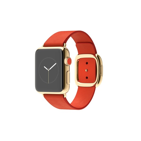Apple Watch Edition (38 mm) 18 Ayar Sarı Altın Kasa ve Modern Tokalı Parlak Kırmızı Kayış Akıllı Saat — ürün görseli 15