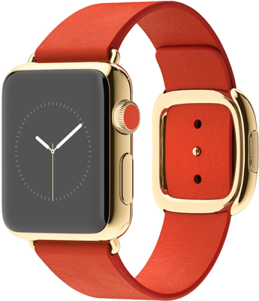 Apple Watch Edition (38 mm) 18 Ayar Sarı Altın Kasa ve Modern Tokalı Parlak Kırmızı Kayış Akıllı Saat — ürün görseli 6