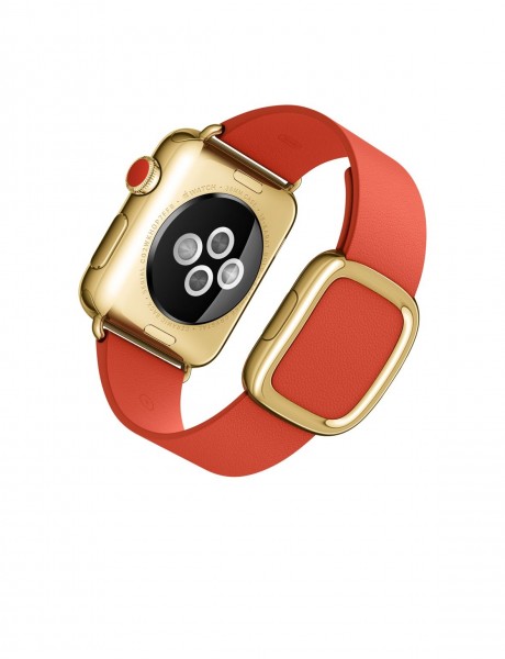 Apple Watch Edition (38 mm) 18 Ayar Sarı Altın Kasa ve Modern Tokalı Parlak Kırmızı Kayış Akıllı Saat — ürün görseli 5