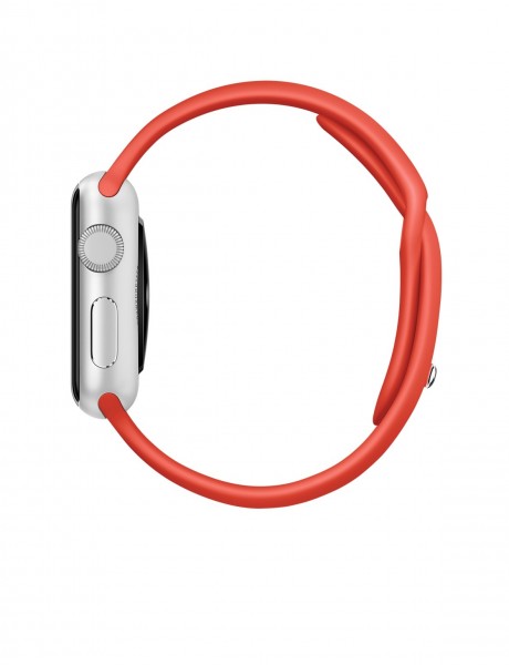 Apple Watch Sport (38 mm) Gümüş Rengi Alüminyum Kasa ve Turuncu Spor Kordon Akıllı Saat — ürün görseli 3