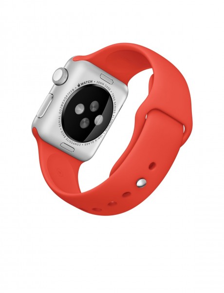 Apple Watch Sport (38 mm) Gümüş Rengi Alüminyum Kasa ve Turuncu Spor Kordon Akıllı Saat — ürün görseli 5