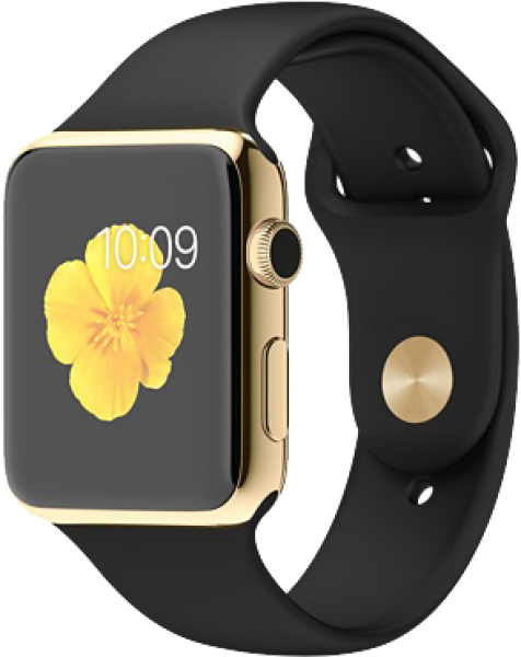 Apple Watch Edition (42 mm) 18 Ayar Sarı Altın Kasa ve Siyah Spor Kordon Akıllı Saat — ürün görseli 6