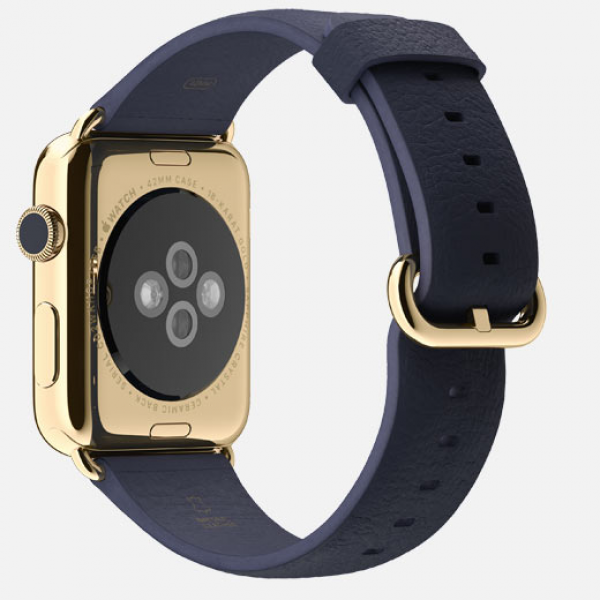 Apple Watch Edition (42 mm) 18 Ayar Sarı Altın Kasa ve Klasik Tokalı Gece Mavisi Kayış Akıllı Saat — ürün görseli 3