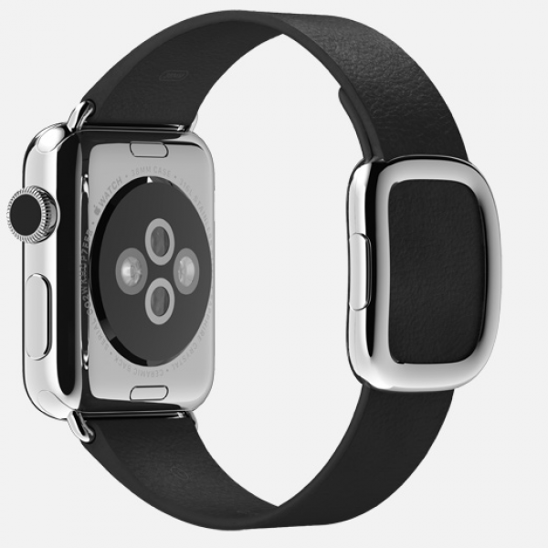 Apple Watch (38 mm) Paslanmaz Çelik Kasa ve Modern Tokalı Siyah Kayış Akıllı Saat — ürün görseli 3