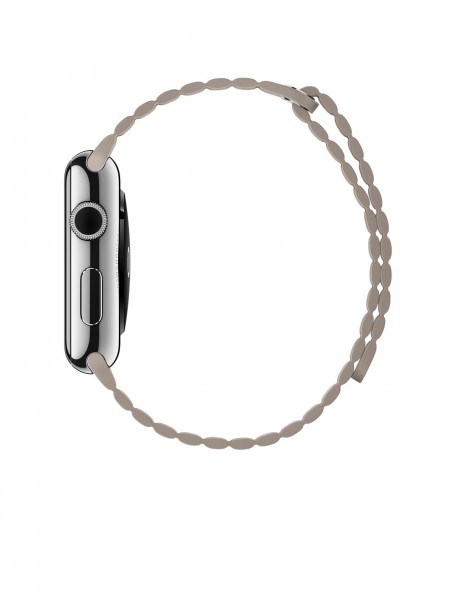Apple Watch (42 mm) Paslanmaz Çelik Kasa ve Taş Rengi Deri Loop Akıllı Saat — ürün görseli 3