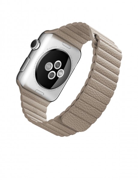 Apple Watch (42 mm) Paslanmaz Çelik Kasa ve Taş Rengi Deri Loop Akıllı Saat — ürün görseli 5
