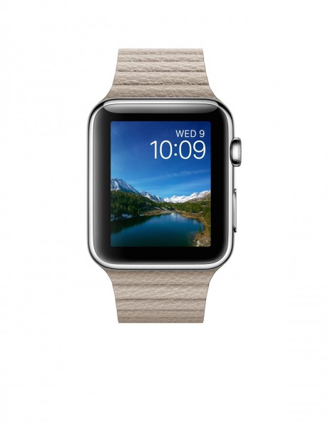 Apple Watch (42 mm) Paslanmaz Çelik Kasa ve Taş Rengi Deri Loop Akıllı Saat — ürün görseli 2