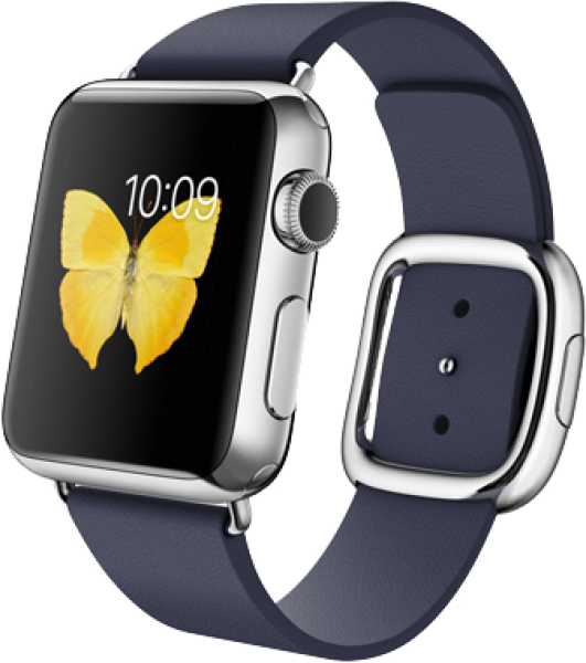 Apple Watch (38 mm) Paslanmaz Çelik Kasa ve Modern Tokalı Gece Mavisi Kayış Akıllı Saat — ürün görseli 6