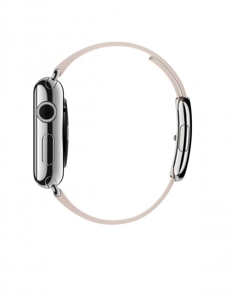 Apple Watch (38 mm) Paslanmaz Çelik Kasa ve Modern Tokalı Açık Pembe Kayış (Small) Akıllı Saat — ürün görseli 2