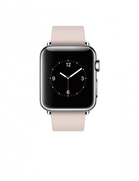 Apple Watch (38 mm) Paslanmaz Çelik Kasa ve Modern Tokalı Açık Pembe Kayış (Small) Akıllı Saat — ürün görseli 5