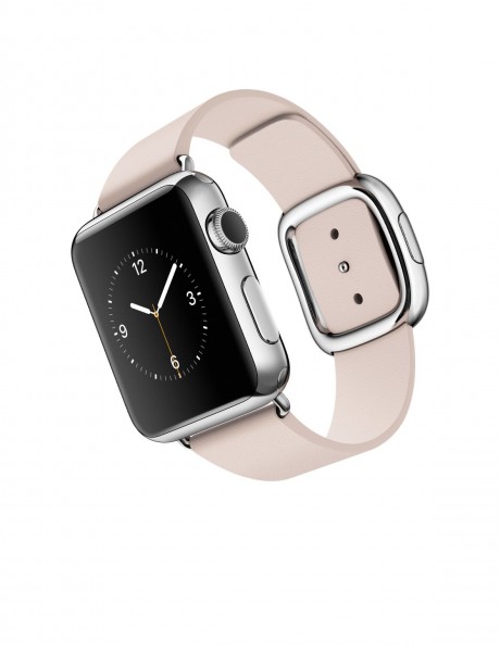 Apple Watch (38 mm) Paslanmaz Çelik Kasa ve Modern Tokalı Açık Pembe Kayış (Small) Akıllı Saat — ürün görseli 3