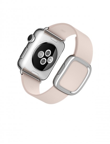 Apple Watch (38 mm) Paslanmaz Çelik Kasa ve Modern Tokalı Açık Pembe Kayış (Small) Akıllı Saat — ürün görseli 4