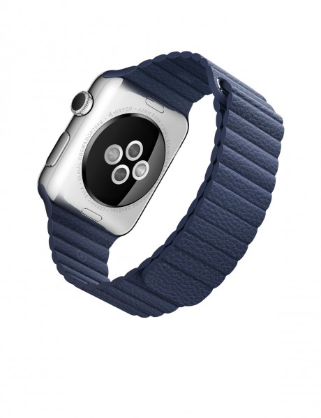 Apple Watch (42 mm) Paslanmaz Çelik Kasa ve Gece Mavisi Deri Loop Akıllı Saat — ürün görseli 5