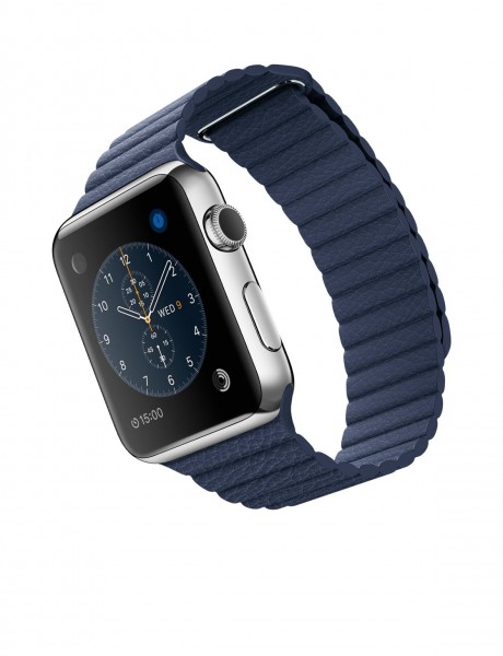 Apple Watch (42 mm) Paslanmaz Çelik Kasa ve Gece Mavisi Deri Loop Akıllı Saat — ürün görseli 4