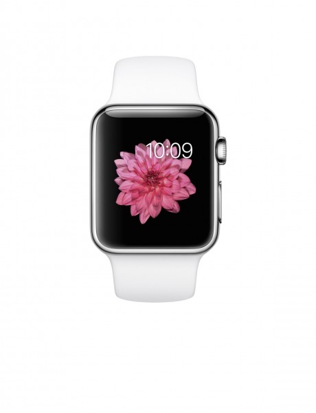 Apple Watch (38 mm) Paslanmaz Çelik Kasa ve Beyaz Spor Kordon Akıllı Saat — ürün görseli 2