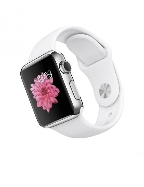 Apple Watch (38 mm) Paslanmaz Çelik Kasa ve Beyaz Spor Kordon Akıllı Saat — ürün görseli 4