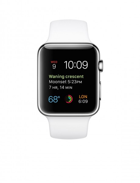 Apple Watch (42 mm) Paslanmaz Çelik Kasa ve Beyaz Spor Kordon Akıllı Saat — ürün görseli 2