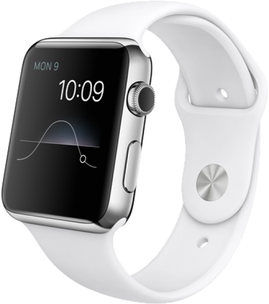 Apple Watch (42 mm) Paslanmaz Çelik Kasa ve Beyaz Spor Kordon Akıllı Saat — ürün görseli 6