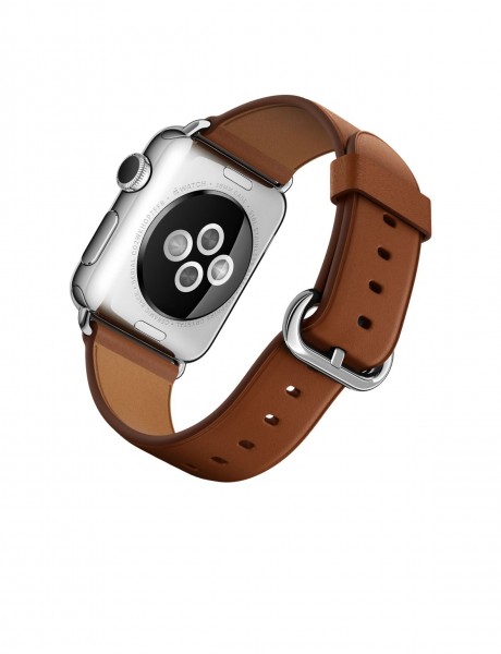 Apple Watch (38 mm) Paslanmaz Çelik Kasa ve Klasik Tokalı Klasik Kahve Kayış Akıllı Saat — ürün görseli 5