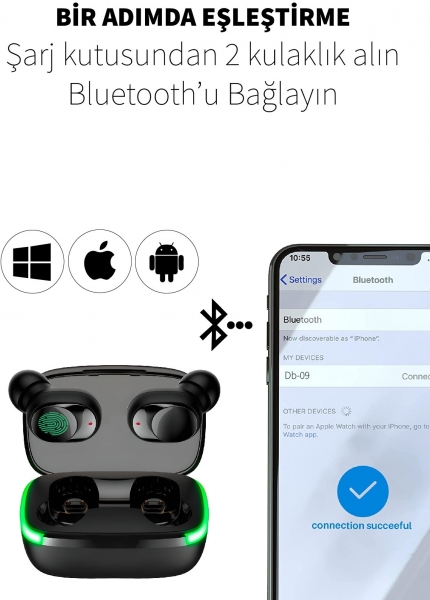 Deilmi DB-09 Tam Kablosuz Kulaklık — ürün görseli 3