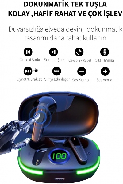 Deilmi DB-10 Tam Kablosuz Kulaklık — ürün görseli 3
