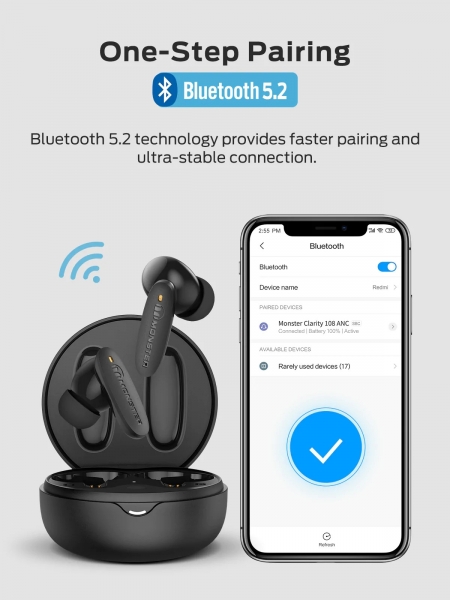 Monster Clarity 108 Tam Kablosuz Kulaklık — ürün görseli 9